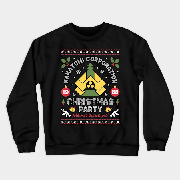 Nakatomi Corporation Christmas Party Crewneck Sweatshirt by Three Meat Curry